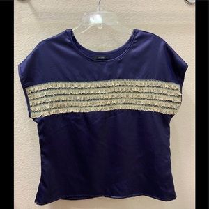 Purple silk lace top